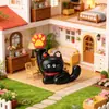 Melodia de Verão Gatinho Preto Figura Colecionável Giratória Caixa Surpresa Boneca Giratória Brinquedo da Moda Caixa Surpresa Criativa Presente de Aniversário para Mulheres Celebridade da Internet