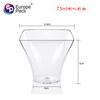 Copo Descartável Transparente Criativo Formato de Ovo com Chifre para Sobremesa, Mousse, Sorvete - 65ml