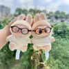 Muñeca Labubu Muñeca de Algodón Gafas de Sol 10cm Accesorios para Muñecas Gafas Multicolor Muñeca Pequeña Espejo Redondo para Mascota