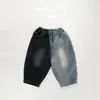 Jeans de Algodón Suave Estilo Coreano para Niños 2026 Primavera y Otoño Nuevos Elegantes Versátiles Pantalones Ab de Bloques de Color para Niños y Niñas