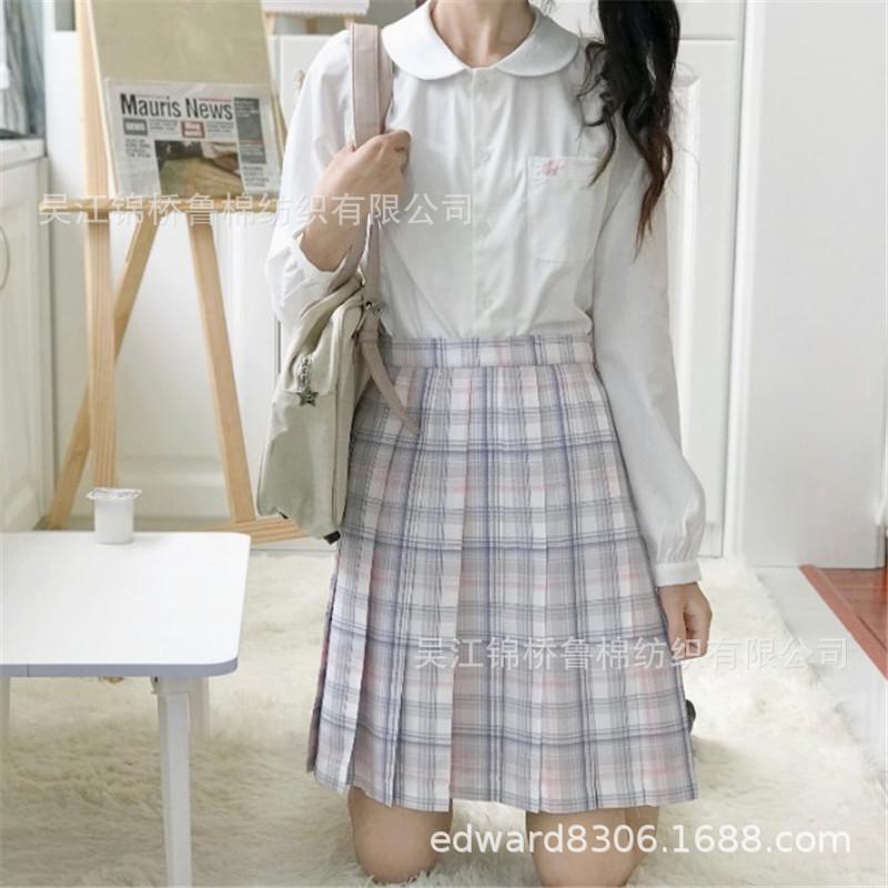 色织格子半身裙JK制服女裙子30.JPG