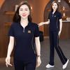 Traje Deportivo para Mujer, Nuevo Estilo de Verano 2026, Moderno, Casual, a la Moda, Conjunto de Dos Piezas con Mangas Cortas para Correr y Bailar, Delgado