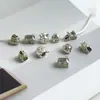 Liga Prata Antiga Acessórios Feitos à Mão Contas Espaçadoras de Florzinhas Contas de Lanterna Pulseira de Corda Trançada Feita à Mão DIY Pulseira de Cristal Contas Soltas