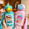 Taza Isotérmica Infantil, Modelo Nuevo para Niñas, Vaso con Popote, Botella de Agua Portátil Doble Uso para Niños que Van a la Escuela