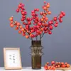 Frutas Artificiais, Galhos Secos, Flores Artificiais, Enfeites para Decoração de Casa, Frutas Silvestres Vermelhas, Decorações Festivas com Tema Floresta, Maçãs Pequenas