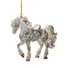 Colgante Decorativo de Caballo Galopante Dorado Hermoso Transfronterizo de Acrílico Regalo de Vacaciones Llavero de Mochila