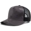 Gorra de Béisbol de Ante Bloque de Color, Gorra de Cinco Paneles de Malla con Visera Ligeramente Curva, Gorra Trucker Primavera/Verano, Logo Personalizable, Protección Solar