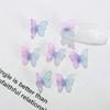 Celebridad de Internet Nuevo Arte de Uñas Color Mariposa Impresión Paneles Pintados Tridimensionales Iridiscente Brillante Dinámico Versátil Accesorios de Decoración para Uñas