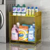 Estante de almacenamiento para baño, estante para detergente de lavandería, almacenamiento junto a la lavadora, carrito de baño para balcón, de pie