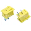 Interruptor basculante rojo KCD1, 2 pies, 2 marchas, interruptor basculante rojo, 15 x 21 mm, interruptor de encendido rojo transparente