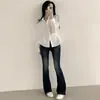Camisa Elegante y a la Moda que Ceñe la Cintura Adelgazando