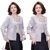 Nuevo Estilo Otoño/Invierno 2026 Abrigo para Mamá, Moda Casual para Mujeres de Mediana Edad, Tallas Grandes, Corte Amplio, Adelgazante, Versátil Cardigan de Corte Ajustado