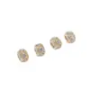 Oro de 14K Alta Retención de Color Bordes Dorados Micro-Pavimentados Zirconia Cortada Barril Cuentas Espaciador Accesorios de Cristal Pulsera de Cuentas Accesorios para DIY
