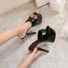 Moda europeia e americana Novos chinelos plus size salto super alto Sapatos romanos salto agulha plataforma sandálias de salto alto atacado transfronteiriço