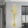Adesivo de Parede Espelhado Acrílico Vaso de Lírio Quatro Flores Decorativo Espelho Macio Estilo Quente Amazon Temu Xiyin