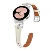 Aplicável para Samsung watch4/5 Pulseira de Couro com Strass em T Perfeito, Embutido, Afinando a Cintura, Pulseira de Couro para Smartwatch