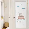 Película de Vidro Cartoon Bloqueadora de Sol Total com Privacidade para Portas e Janelas, Anti-Espionagem Fosca Gato Rosa