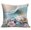 Funda de almohada de playa colorida, hermosa y romántica, de Amazon transfronterizo, funda de almohada periférica con diseño de vida marina