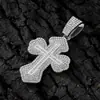 Pendente Cruzado de Diamante Completo Europeu e Americano Venda Quente Transfronteiriça Liga de Zinco Hip-Hop Moderno Corrente Cubana Colar Criativo Personalizado