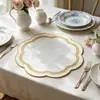 Guardanapo bordado, pano quadrado bordado, toalha de mesa para restaurante ocidental, pano decorativo para sessões de fotos, exclusivamente para cafés e hotéis, pano de prato de cozinha
