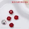 Accesorios para uñas rojos populares en línea, con forma especial de diamante, para Año Nuevo, festivos, con destellos, amor, cubos, dulces, accesorios para uñas.