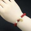 [Cadena de suministro] Pulsera de cinabrio al por mayor, hecha a mano, con cuentas de arena de oro púrpura, regalo de cumpleaños de alto sentido, pulsera para mujer