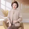 Conjunto de Dos Piezas de Punto para Mamá Estilo Nuevo Otoño/Invierno 2026: Capa, Cardigan de Moda Casual Estilo Chino, Abrigo Versátil