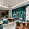 Vitrina de Joyería de Marca de Lujo para Centro Comercial de Alta Gama, Estante de Exhibición de Cristal de Pie, Exhibición de Productos, Gabinete Lacado Personalizado