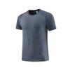 Marca en stock Camiseta de manga corta elástica de secado rápido de seda de hielo para hombre, de verano, cuello redondo, transpirable, para fitness, running, informal, de media manga.