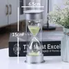 Reloj de Arena Plateado de Alto Brillo Temporizador de 10/20/30 Minutos para Niños Tiempo de Estudio Autodisciplina Examen de Ingreso a la Universidad Regalo de Graduación