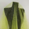Brocado de una sola línea hexagonal piezas grandes y pequeñas malla lentejuelas hexagonales brillo ropa infantil vestido de escenario hecho a mano DIY tela decorativa