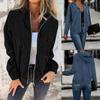 Sudadera con capucha de color liso para otoño e invierno, chaqueta con cremallera casual cómoda, top - Transfronterizo Europeo y Americano de Tiktok Amazon Temu
