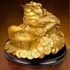 Atacado Sapo de Três Pernas Sala de Estar Loja Ornamentos Atrai-Riqueza Presentes de Inauguração Balcão de Caixa Sapo Dourado de Latão de Três Pernas