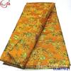 Tela de brocado jacquard antiguo con bordado de doble cara en hilo dorado y plateado Tela de encaje brocado africano