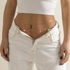 Cadena para el cuerpo con colgante de lentejuelas de metal personalizado, joyería transfronteriza europea y americana, cadena fina geométrica sexy para la cintura para mujer