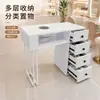 Mesa de manicura de alta gama, banco de trabajo de manicura simple con gran capacidad de almacenamiento, mesa de manicura comercial reforzada y resistente al desgaste para salones de uñas