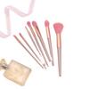 Conjunto de Pincéis de Maquiagem de 7 Peças com Cerdas Macias, Conjunto Completo para Iniciantes, Estudantes de Beleza, Pincéis para Base, Sombra, Cor Nude