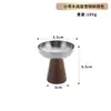 Tazón de helado de acero inoxidable 304, vaso alto para yogur con base de madera, bola creativa de helado de postre, tazón para pudín de helado