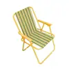 Cadeira de braço dobrável listrada para exterior, cadeira de praia de camping, cadeira portátil de tecido Oxford, cadeira dobrável portátil para exterior