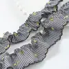 Falda Cuadros Color Pequeño Cuadrado Borde de Capullo con Puño de Vestido de Bebé Accesorios de Ropa Accesorios de Diadema con Lazo para el Cabello