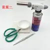 Conjunto de ferramentas de reciclagem e avaliação: inclui uma pedra de teste, um alicate de corte de ouro, um recipiente para teste de ouro e uma balança eletrônica