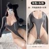 Lencería sexy, mono sexy, pasión, entrepierna abierta, uniforme, tentación, seda de hielo, traje ajustado y caliente 2054