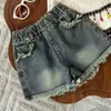 Roupas de Verão para Meninas 2026 Nova Moda Estilo Coreano Conjunto de Duas Peças para Meninas Estilo Férias de Verão Conjunto de Colete e Shorts Jeans