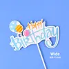 Venta caliente tarjeta decoración pastel azul el Principito cumpleaños bebé niño postre bola de lana Nube de Algodón enchufe