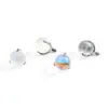 F136 Titanio Bombilla Pequeña Esmerilada Ab Piedra Lunar Tres Puntas Bola Redonda G23 Aleación de Titanio Joyería para Piercing Stud de Lengua Stud de Oreja