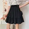 Falda Blanca Otoño 2023 Nueva Llegada Desigual Estilo Universitario Hada Cubre Cadera Elegante Falda de Línea A para Niños