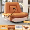 Sillón sofá individual, sofá cápsula espacial, sofá reclinable eléctrico giratorio para sala de estar, mecedora multifuncional de cuero WY