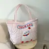 Nova Bolsa Fofa 2025 Casual Versátil Bolsa de Cachorrinho Fofo de Algodão Bolsa Tote de Grande Capacidade Bolsa de Ombro para Mulheres