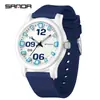Sanda Moda Estilo Coreano Moderno Reloj de Cuarzo Estudiante Sencillo Nicho Manecillas Reloj de Cuarzo Deportivo Resistente al Agua Reloj de Cuarzo