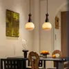 Lámpara de araña de estilo japonés de estilo antiguo y de diseño vintage para mesita de noche de dormitorio, lámpara de araña de cristal para entrada de bar y restaurante.